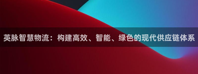 ,优游国际软件：英脉智慧物流：构建高